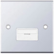Selectric 5M Polished Chrome 13A Fused Connection Unit with White Insert