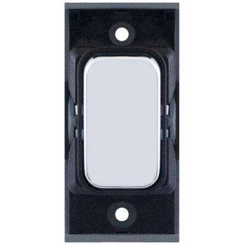 Selectric GRID360 Polished Chrome 20A Intermediate Switch Module with Black Insert