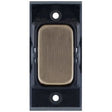 Selectric GRID360 Antique Brass 10A Retractive Switch Module with Black Insert