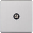 Selectric 5M-Plus Screwless Satin Chrome 1 Gang Satellite Socket with Grey Insert