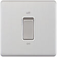 Selectric 5M-Plus Satin Chrome 1 Gang 45A DP Switch with White Insert