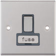 Selectric 7M-Pro Satin Chrome 13A DP Switched Fused Connection Unit with Grey Insert