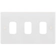 Selectric Smooth GRID360 3 Gang Faceplate