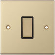 Selectric 5M Satin Brass 1 Gang 10A Intermediate Switch with Black Insert