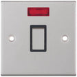 Selectric 5M Satin Chrome 1 Gang 20A DP Switch with Neon and Black Insert