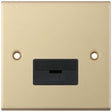 Selectric 5M Satin Brass 13A Fused Connection Unit with Black Insert