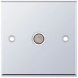 Selectric 7M-Pro Polished Chrome 1 Gang TV Socket with White Insert