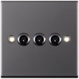 Selectric 5M Black Nickel 3 Gang 10A 2 Way Toggle Switch
