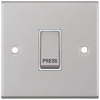 Selectric 5M Satin Chrome 1 Gang 10A Push to Make Switch with White Insert