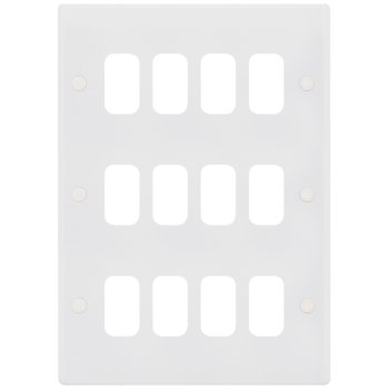Selectric Smooth GRID360 12 Gang Faceplate