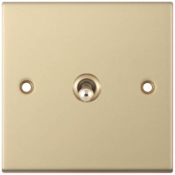 Selectric 5M Satin Brass 1 Gang 10A Intermediate Toggle Switch