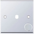 Selectric 7M-Pro Polished Chrome 1 Gang Single Aperture Dimmer Plate with Matching Knob