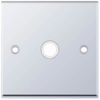 Selectric 7M-Pro Polished Chrome 20A Centre Entry Flex Outlet with White Insert
