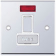 Selectric 7M-Pro Polished Chrome 13A DP Switched Fused Connection Unit with Neon and White Insert