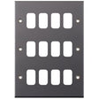Selectric 7M-Pro GRID360 Black Nickel 12 Gang Faceplate