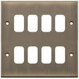 Selectric 7M-Pro GRID360 Antique Brass 8 Gang Faceplate