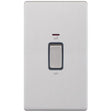 Selectric 5M-Plus Screwless Satin Chrome 2 Gang 45A DP Switch with Neon and Grey Insert