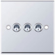 Selectric 7M-Pro Polished Chrome 3 Gang 10A 2 Way Toggle Switch