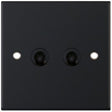 Selectric 5M Matt Black 2 Gang 10A 2 Way Toggle Switch
