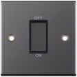 Selectric 5M Black Nickel 1 Gang 45A DP Switch with Black Insert