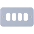 Selectric Metal Clad GRID360 4 Gang Faceplate