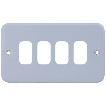 Selectric Metal Clad GRID360 4 Gang Faceplate