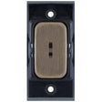Selectric GRID360 Antique Brass 20A DP 1 Way Keyswitch Module with Black Insert