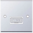 Selectric 7M-Pro Polished Chrome 13A Fused Connection Unit with White Insert
