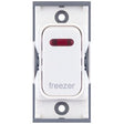 Selectric GRID360 White 20A DP Switch Module Marked ‘freezer’ with Neon and White Insert