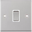 Selectric 7M-Pro Satin Chrome 1 Gang 20A DP Switch with White Insert