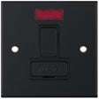 Selectric 5M Matt Black 13A DP Switched Fused Connection Unit with Neon and Black Insert