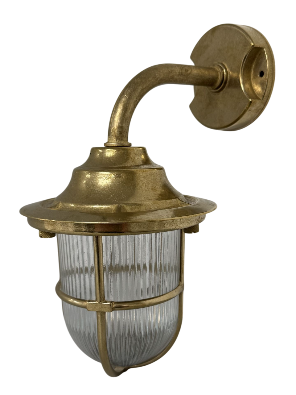 Navigator Goose Neck Wall Lantern - Raw Brass