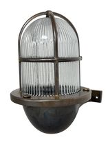 Navigator Small Wall Lantern Uplight - Antique Brass