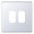 Selectric 5M-Plus GRID360 Polished Chrome 2 Gang Faceplate