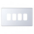 Selectric 5M-Plus GRID360 Polished Chrome 4 Gang Faceplate