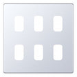 Selectric 5M-Plus GRID360 Polished Chrome 6 Gang Faceplate