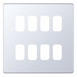 Selectric 5M-Plus GRID360 Polished Chrome 8 Gang Faceplate
