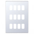 Selectric 5M-Plus GRID360 Polished Chrome 12 Gang Faceplate
