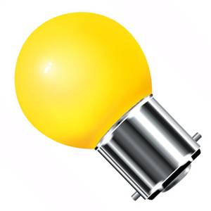 LED Golf Ball 1w Ba22d/BC 240v Calex Yellow Light Bulb LED Lighting Calex  - Easy Lighbulbs