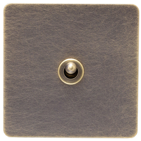 Screwless Antique Brass Toggle Switch - 1 Gang - The Georgian - Caradok