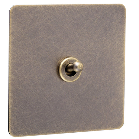 Screwless Antique Brass Toggle Switch - 1 Gang - The Georgian - Caradok