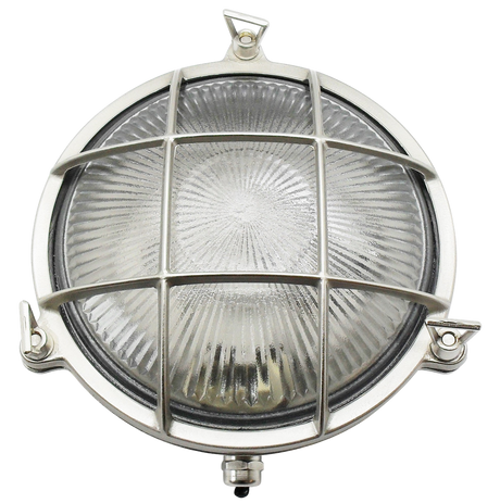 solid brass small porthole bulkhead satin nickel - Caradok