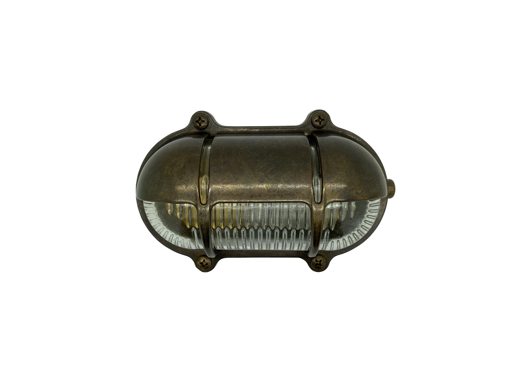 small ip64 solid brass decorative eyelid bulkhead antique brass - Caradok