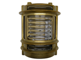 solid brass navigator wall light raw brass - Caradok