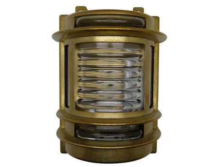solid brass navigator wall light raw brass - Caradok