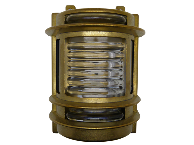 solid brass navigator wall light raw brass - Caradok