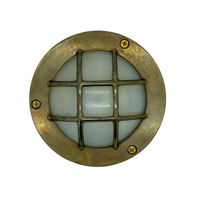 navigator solid brass compact mini bulkhead antique brass - Caradok