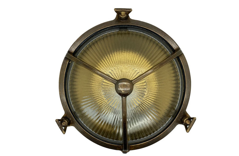 navigator solid brass large trident bulkhead antique brass - Caradok