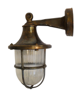 solid brass wall lantern antique brass - Caradok