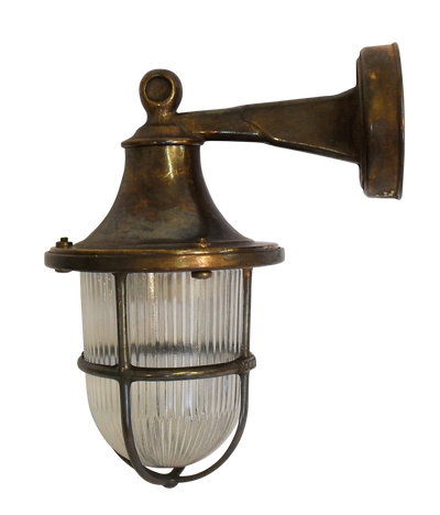 solid brass wall lantern antique brass - Caradok